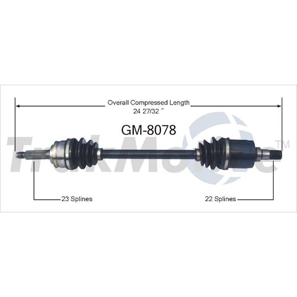 Surtrack Axle Cv Axle Shaft, Gm-8078 GM-8078 - main